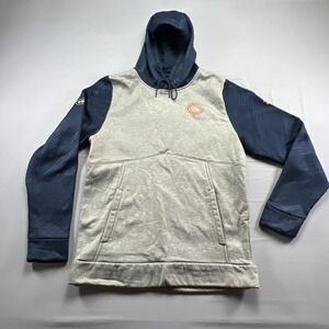 Chicago Bears Football Hoodie Men M Gray Navy Under Armour NFL Combine Authentic